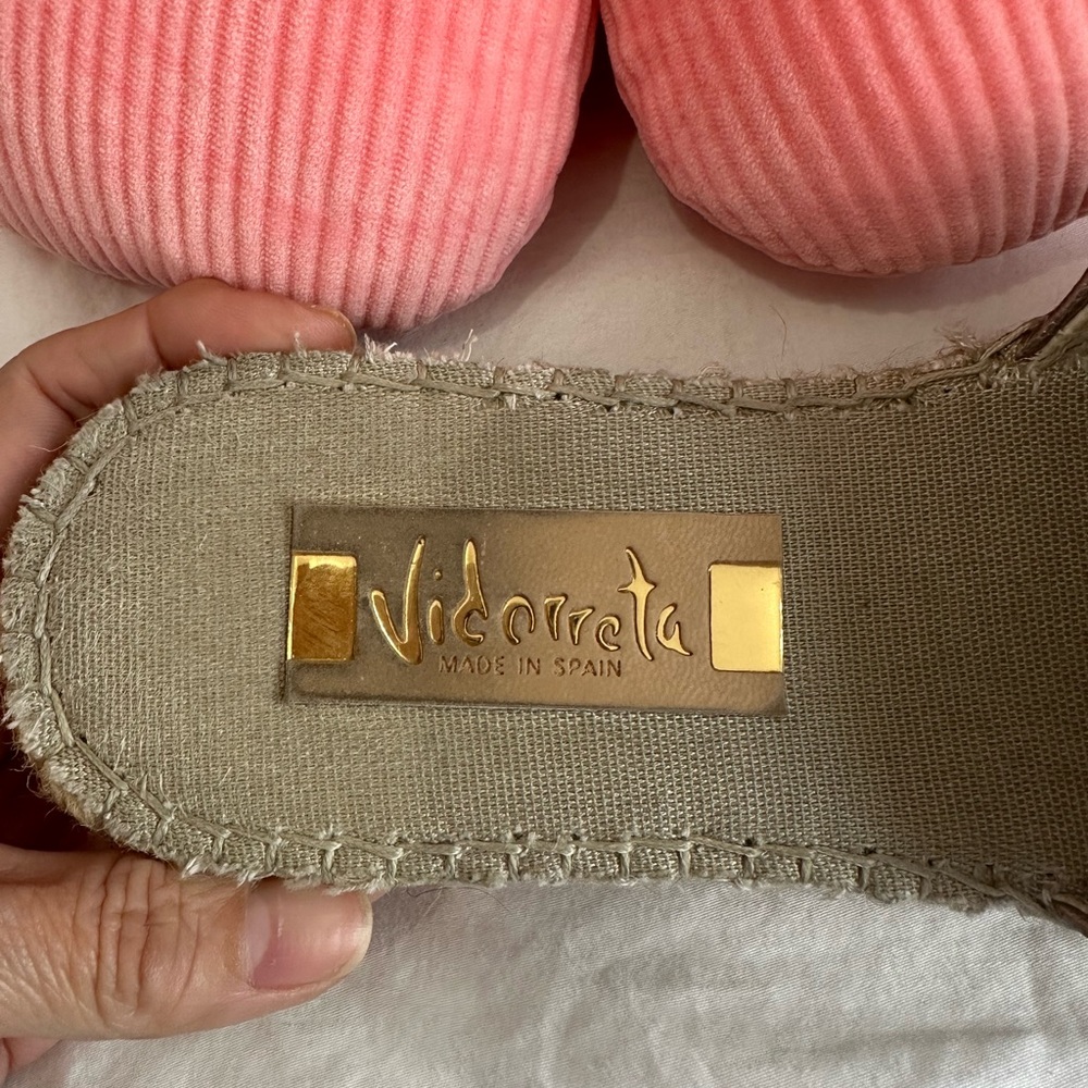Vidoretta Metallic Slide Sandals with Gold Accents - Picture 2 of 6